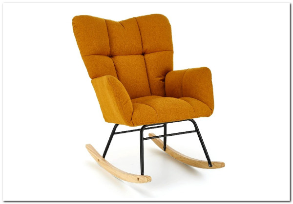 Кресло-качалка HALMAR VASCO горчичный} заказать в Курске по цене 24 578 руб. с доставкой в Курск