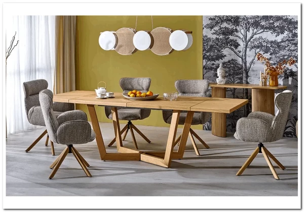 Стол обеденный Halmar MASSIVE 3 160 (дуб натуральный/дуб натуральный)} заказать в Курске по цене 120 551 руб. с доставкой в Курск