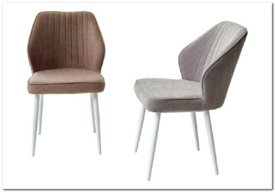 Стул VENA цвет B5 Капучино велюр / белый каркас