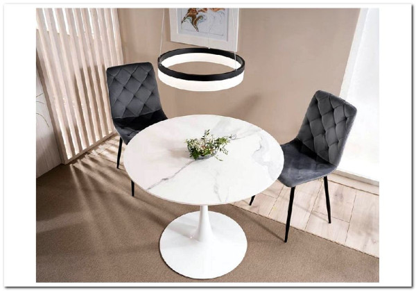 Стол обеденный Signal ESPERO 90 (белый мрамор/белый)} заказать в Курске по цене 26 728 руб. с доставкой в Курск