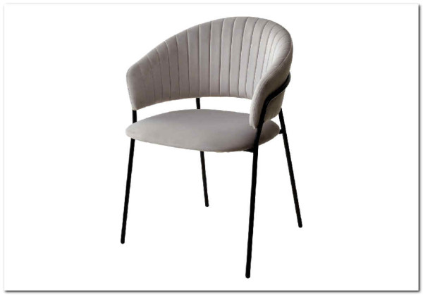 Стул ГЕММА цвет светло-серый #H09 велюр / черный каркас} заказать в Курске по цене 6 500 руб. с доставкой в Курск