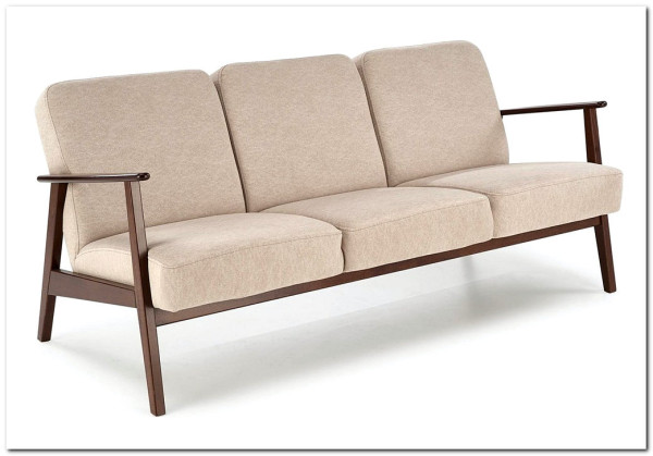 Диван HALMAR MILANO 3S tap. Castel 15 бежевый/орех} заказать в Курске по цене 75 540 руб. с доставкой в Курск