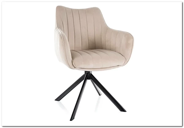Стул кухонный Signal AZALIA Velvet Bluvel 30 поворотный (светло-бежевый/черный)} заказать в Курске по цене 20 033 руб. с доставкой в Курск
