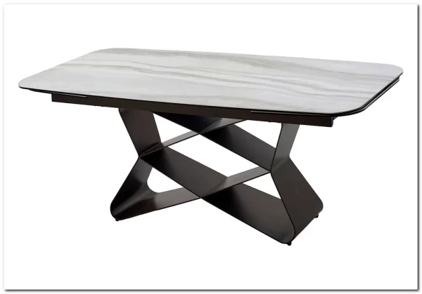 Стол ABSALON 180 ICE AGATE, керамика, стекло / Шоколадное золото каркас, ®DISAUR} заказать в Курске по цене 109 700 руб. с доставкой в Курск