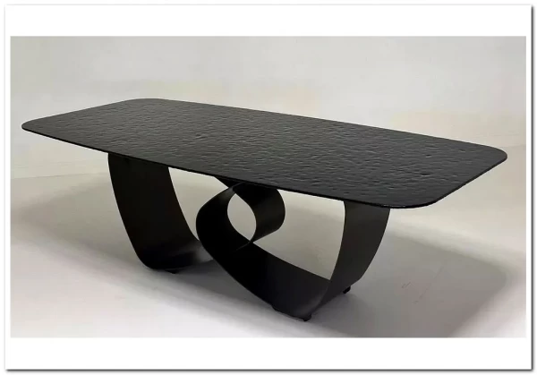 Стол TOVE 240 GREY, стекло BUBBLE / Шоколадное золото каркас ®DISAUR} заказать в Курске по цене 150 500 руб. с доставкой в Курск