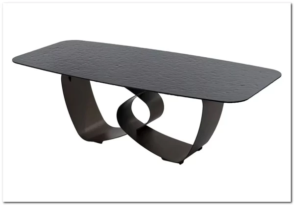 Стол TOVE 240 GREY, стекло BUBBLE / Шоколадное золото каркас ®DISAUR} заказать в Курске по цене 150 500 руб. с доставкой в Курск