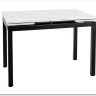 Стол обеденный Signal GD017 110 раскладной (белый мрамор/черный мат)} заказать в Курске по цене 30 122 руб. с доставкой в Курск