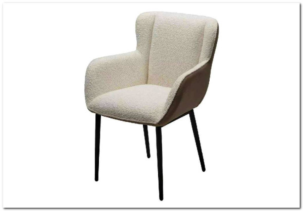 Стул VOLCANO Белый Wales-101, ткань / светло-бежевый Maison 09, экокожа/ черный каркас, DISAUR} заказать в Курске по цене 10 850 руб. с доставкой в Курск