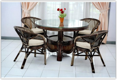 Комплект обеденный "Сатурн" из ротанга