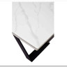 Стол LIVORNO 180 MATT WHITE MARBLE SOLID CERAMIC / BLACK} заказать в Курске по цене 85 600 руб. с доставкой в Курск