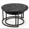 Комплект Halmar JAVA, 2 стола журнальных (черный мрамор/черный)} заказать в Курске по цене 15 623 руб. с доставкой в Курск