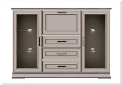 Тумба-витрина Florencia KOM2W3S1B персидский жемчуг BRW