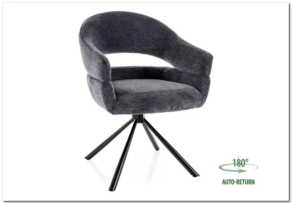 Стул кухонный Signal BORGO Raven 18 поворотный (темно-серый/черный)} заказать в Курске по цене 19 050 руб. с доставкой в Курск