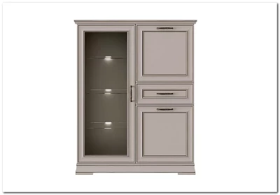 Тумба-витрина Florencia KOM1W2D1S персидский жемчуг BRW