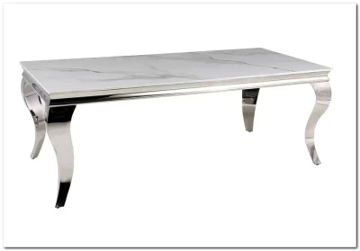 Стол журнальный Signal PRINCE A Ceramic (белый Calacatta/хром)