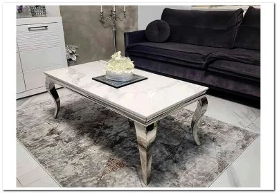 Стол журнальный Signal PRINCE A Ceramic (белый Calacatta/хром)