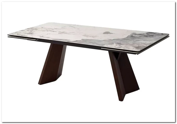 Стол BRIAN 200 MATTE PANDORA керамика на стекле/ Орех, ®DISAUR} заказать в Курске по цене 133 100 руб. с доставкой в Курск