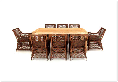 Витория обеденная группа плетеная