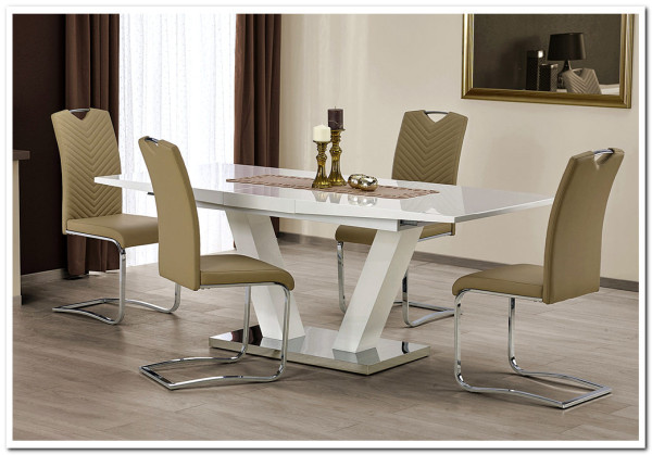 Стол обеденный Halmar VISION, раскладной (белый)} заказать в Курске по цене 72 516 руб. с доставкой в Курск