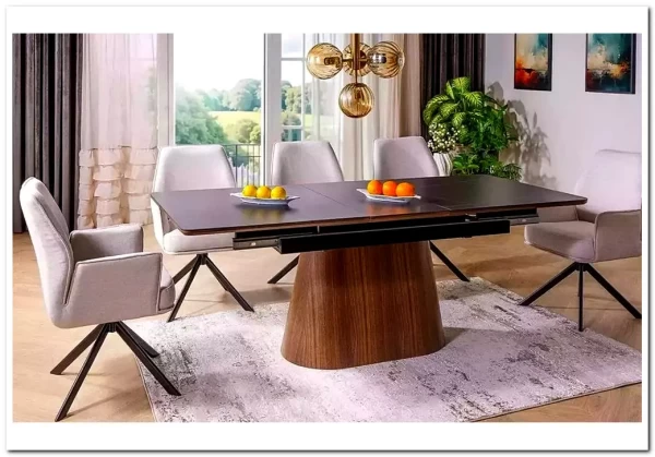 Стол обеденный Signal MONACO 160 (черный/орех)} заказать в Курске по цене 109 098 руб. с доставкой в Курск