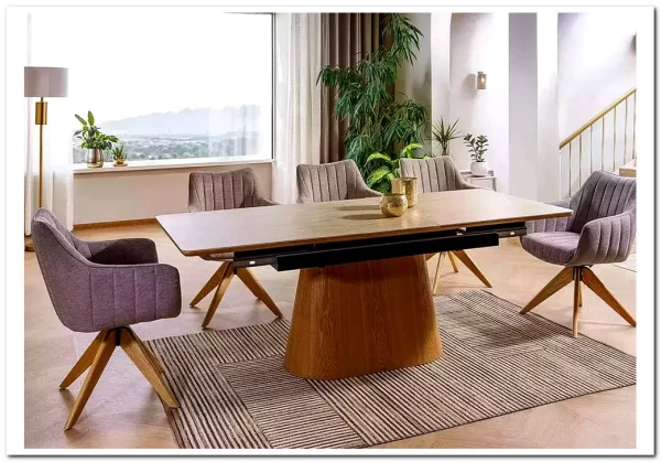 Стол обеденный Signal MONACO 160 (травертин/дуб)} заказать в Курске по цене 109 098 руб. с доставкой в Курск