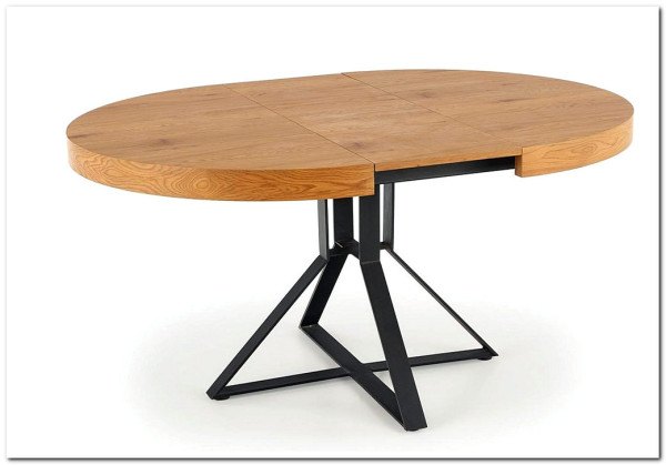 Стол обеденный Halmar MERCY раскладной дуб золотой/черный} заказать в Курске по цене 81 032 руб. с доставкой в Курск