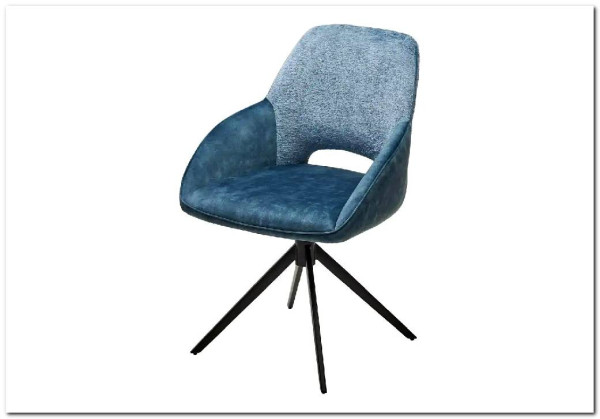 Стул BERRIES 360 град. Синий Loris-37, велюр/ темно-синий 7525-56, велюр/ черный каркас, DISAUR} заказать в Курске по цене 15 885 руб. с доставкой в Курск