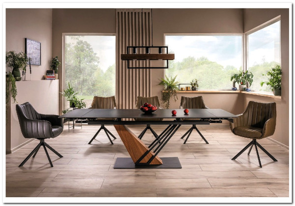 Стол обеденный Signal GENESIS 180 раскладной (черный/пепел)} заказать в Курске по цене 98 568 руб. с доставкой в Курск