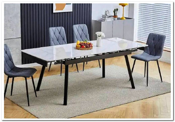 Стол обеденный Signal JOHN 120 раскладной (белый/черный)} заказать в Курске по цене 46 208 руб. с доставкой в Курск