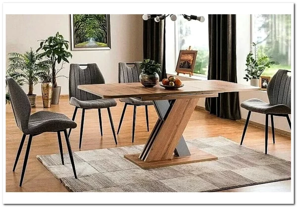 Стол обеденный SIGNAL EXEL D 140 (дуб вотан/серебряный)} заказать в Курске по цене 40 571 руб. с доставкой в Курск