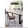 Стол обеденный Halmar MARLEY раскладной (белый мрамор/серый/черный)} заказать в Курске по цене 71 038 руб. с доставкой в Курск