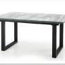 Стол обеденный Halmar MARLEY раскладной (белый мрамор/серый/черный)} заказать в Курске по цене 71 038 руб. с доставкой в Курск