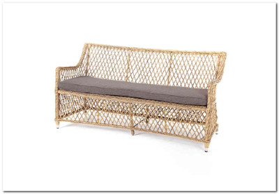 Латте диван из искусственного ротанга двухместный