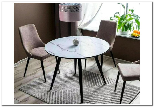 Стол обеденный Signal IDEAL 100 (керамический эффект/черный мат)} заказать в Курске по цене 36 413 руб. с доставкой в Курск