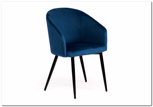 Кресло LA FONTAIN (mod. 004) синий (HLR 63)/черный} заказать в Курске по цене 8 090 руб. с доставкой в Курск