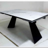 Стол Купер 160 БЕЛЫЙ МРАМОР, черная шагрень, стекло / ЧЕРНЫЙ каркас} заказать в Курске по цене 46 538 руб. с доставкой в Курск