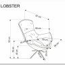 Кресло HALMAR LOBSTER бежевый/черный} заказать в Курске по цене 58 564 руб. с доставкой в Курск