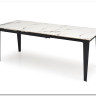 Стол обеденный Halmar FELIX раскладной (белый мрамор/черный)} заказать в Курске по цене 80 505 руб. с доставкой в Курск