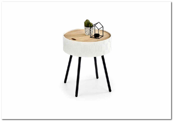 Стол журнальный Halmar AURA белый матовый} заказать в Курске по цене 5 988 руб. с доставкой в Курск