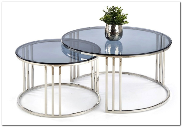 Комплект Halmar MERCURY, 2 стола журнальных (дымчатый)} заказать в Курске по цене 45 989 руб. с доставкой в Курск