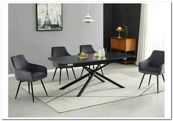 Стол обеденный Signal VECTOR Ceramic 160 (черный/черный)} заказать в Курске по цене 76 390 руб. с доставкой в Курск