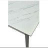 Стол CREMONA 180 KL-99 Белый мрамор матовый, итальянская керамика / черный каркас} заказать в Курске по цене 107 550 руб. с доставкой в Курск