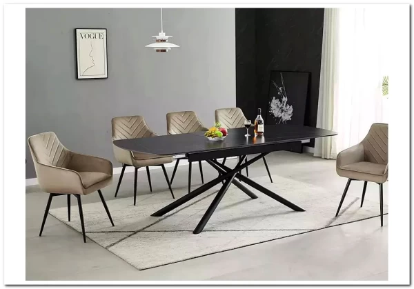 Стол обеденный Signal VECTOR Ceramic 180 (черный/черный)} заказать в Курске по цене 78 342 руб. с доставкой в Курск