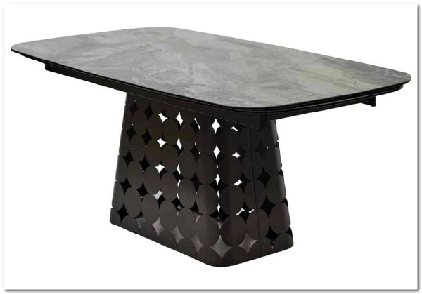 Стол MAGNUS 180 KL-80 Серый мрамор, итальянская керамика / Темно-серый каркас, DISAUR} заказать в Курске по цене 80 220 руб. с доставкой в Курск