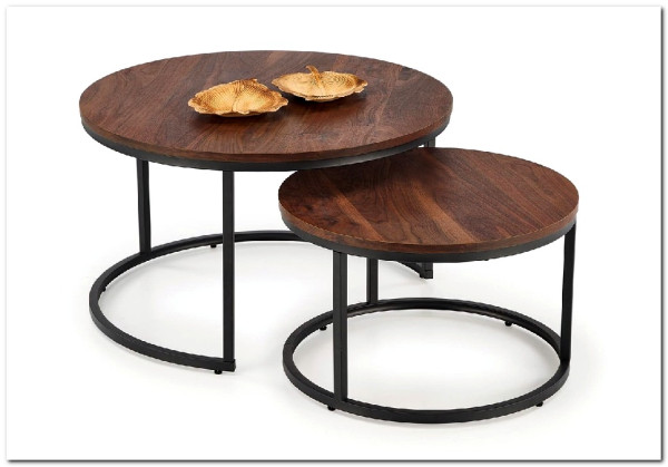 Комплект Halmar JAVA, 2 стола журнальных (орех/черный)} заказать в Курске по цене 15 623 руб. с доставкой в Курск