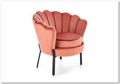 Кресло Halmar ANGELO (розовый/черный)