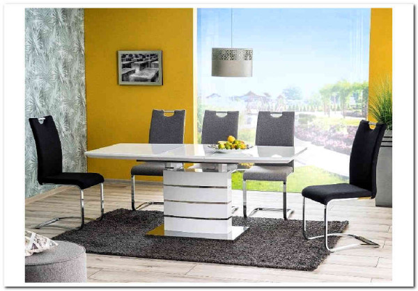 Стол обеденный Signal LEONARDO 140 раскладной (белый лак)} заказать в Курске по цене 70 534 руб. с доставкой в Курск