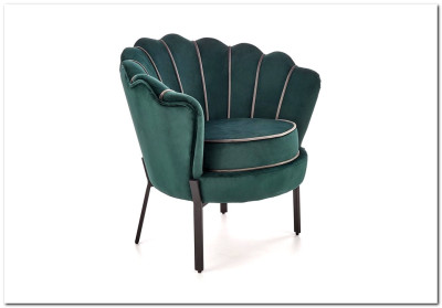 Кресло Halmar ANGELO (темно-зеленый/черный)