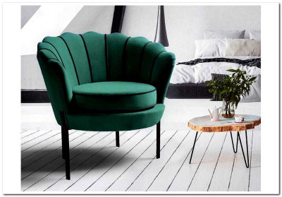 Кресло Halmar ANGELO (темно-зеленый/черный)