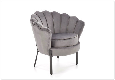 Кресло Halmar ANGELO (серый/черный)